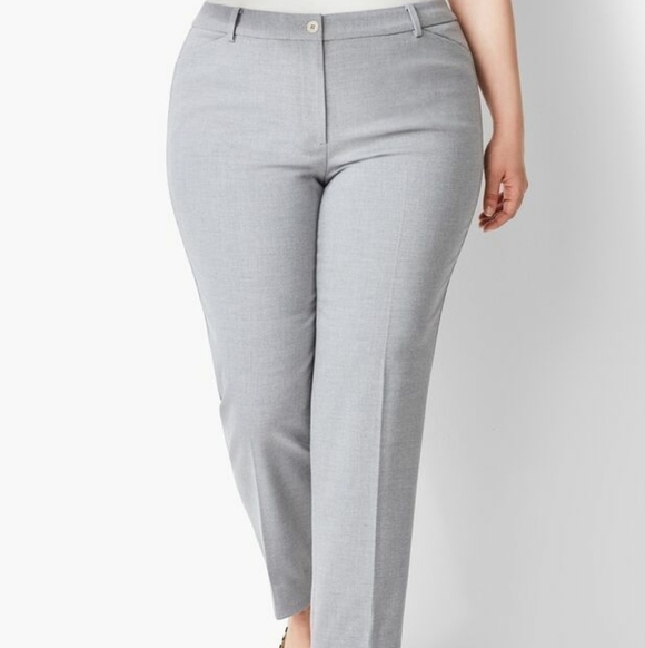 Talbots Grey High Waist Tailored Ankle Pant - Picture 1 of 12